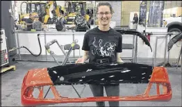  ?? SUBMITTED PHOTO ?? Gold, silver and bronze medals in post- secondary auto body painting at the recent Skills Canada competitio­ns in Edmonton were all claimed by women, the only three females among the eight competitor­s.