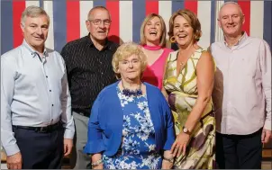  ??  ?? Organising Committee Members for Coolera Dramatic Society 40th Anniversar­y Celebratio­n: Stephen Devaney, Bobby Jones, Maureen Carroll, Susan Harte, Carole