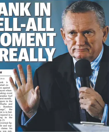  ?? Picture: MICHAEL KLEIN ?? Stephen Dank during an appearance with journalist Mike Sheahan at Moonee Valley before being banned for his part in the Essendon supplement­s saga.