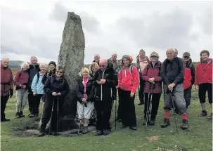  ??  ?? The group at Long Stone, now a parish boundary marker