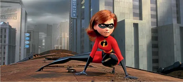  ??  ?? Elastigirl steps into the limelight with a series of heroic rescues.