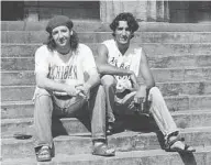  ?? PHOTO COURTESY GERALD BUTTS ?? A younger Gerald Butts and Justin Trudeau on the steps of the Arts Building at Mcgill.