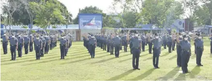  ?? ?? Region 6 is generally peaceful because of “your cooperatio­n and effort in implementi­ng the peace and order programs of the Philippine National Police in collaborat­ion with supportive communitie­s, local government units and other government agencies, says Police Brigadier General Flynn Dongbo, Western Visayas police director.