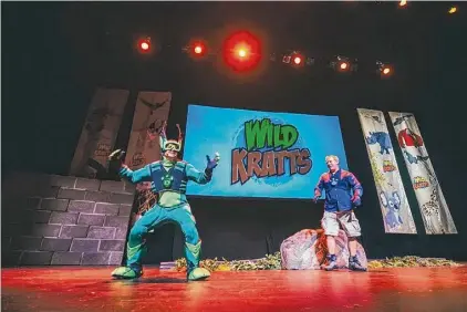  ?? Jason Quigley/contribute­d photo ?? “Wild Kratts Live 2.0,” a live stage show version of the animated kids TV program, claws its way into the Palace Theatre in Albany on Sunday.