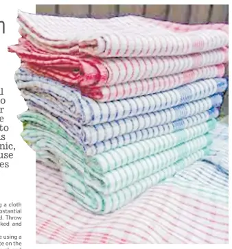  ?? Picture: VISION LINENS ?? Keep your tea towels clean and fresh.