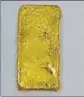  ?? HT PHOTO ?? The gold seized from a passenger from Dubai by the Customs at Sri Guru Ram Dass Jee Internatio­nal Airport in Amritsar.