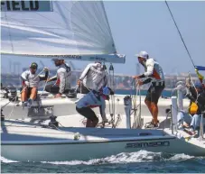  ??  ?? Far left: new US challenger­s Taylor Canfield (left) and Mike Buckley.Left: they have raced together in the Congressio­nal Cup, which Canfield has won four times