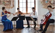  ?? Foto: Tobias Böcker ?? Das Aris Quartett sind: (von links) Anna Katharina Wildermuth, Noemi Zipperling, Caspar Vinzens, und Lukas Sieber.