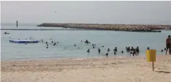  ??  ?? KUWAIT: Young divers practice yesterday in preparatio­n for the annual pearl diving trip which kicks off tomorrow. — Photos by Joseph Shagra