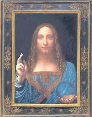  ??  ?? Autor: Leonardo da Vinci
Año: c. 1500 Precio: 450. 323.500 millones de dólares Salvator Mundi