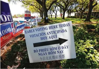  ?? Mark Mulligan / Houston Chronicle ?? Racial issues, including a redistrict­ing plan that was overturned by a judge in 2013, continue to beset Pasadena, where two-thirds of residents are Hispanic or Latino.