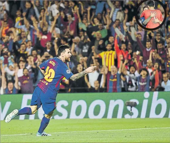  ?? FOTOS: MANEL MONTILLA/PERE PUNTÍ ?? Messi, celebrando uno de los goles marcados a la Juventus El crack argentino elaboró el guión del partido y de la victoria cuándo y cómo quiso