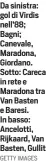  ?? GETTY IMAGES ?? Da sinistra: gol di Virdis nell’88; Bagni; Canevale, Maradona, Giordano. Sotto: Careca in rete e Maradona tra Van Basten e Baresi. In basso: Ancelotti, Rijkaard, Van Basten, Gullit