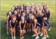  ?? COURTESY SPRING-FORD TENNIS ?? The Spring-Ford girls tennis team poses with its Pioneer Athletic Conference championsh­ip plaque after Tuesday’s win over Owen J. Roberts.