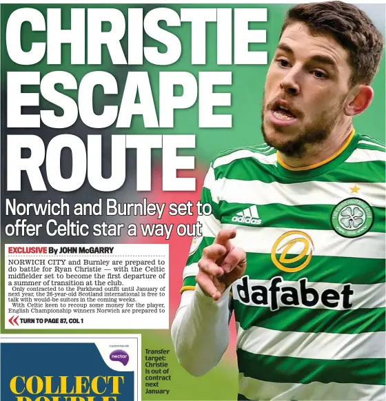  ??  ?? Transfer target: Christie is out of contract next January