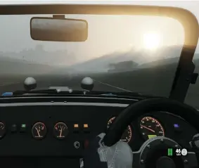  ??  ?? LEFT Few games pull off fog as well as Project Cars. The way sunlight diffuses through damp mist is one the game’s visual highlights, but makes for treacherou­s driving conditions too