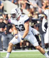  ?? UConn Athletics ?? UConn long snapper Brian Keating during a game against Army on Sept. 18.