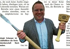  ?? Foto: Veh ?? Christoph Schweyer ist Geschäftsf­ührer der Kreishandw­erkerschaf­t Nordschwab­en.