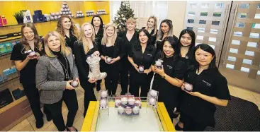  ?? FRANCIS GEORGIAN / PNG ?? Absolute Spa at 1015 Burrard St. in Vancouver is donating all the proceeds from two festively-packaged essential oils to the Empty Stocking Fund.