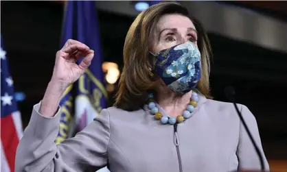  ?? Photograph: Andrew Caballero-Reynolds/AFP/Getty Images ?? US House Speaker Nancy Pelosi said she was ready to start second impeachmen­t proceeding­s against President Donald Trump unless he was removed from office