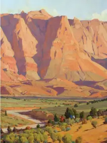  ??  ?? G. Russell Case, Sandstone Blushing, oil, 40 x 30”