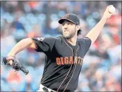  ?? SCOT TUCKER – THE ASSOCIATED PRESS ?? Madison Bumgarner pitched six shutout innings Saturday.