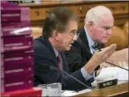  ?? J. SCOTT APPLEWHITE — ASSOCIATED PRESS ?? Rep. Jim Renacci, R-Ohio, left, and Rep. Pat Meehan, R-Pa., are shown at Wednesday’s House Ways and Means Committee meeting regarding tax reform.