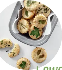  ??  ?? The recipe for these pretty Cheese & Herb Shortbread rounds—perfect for spring brunches and afternoon snacks—can be found in our “Herbal Remedies” story starting on page 80. We bet you can’t eat just one!