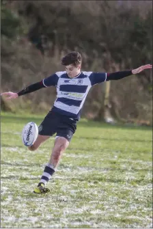  ??  ?? Niall Gray converted a penalty for Sligo Grammar.