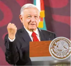  ?? ?? Reacción.
El presidente López Obrador, en su mañanera de ayer.