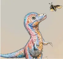  ?? HANDOUT VIA REUTERS ?? A baby tyrannosau­r from the Cretaceous Period of North America, based on partial fossils unearthed in Montana and Alberta, is seen in an undated artist's rendition.
