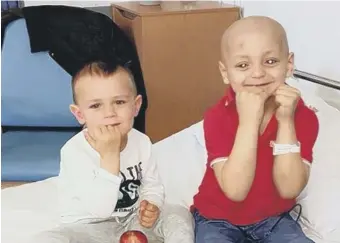  ??  ?? Frankie Sherwood, left, and Bradley Lowery both suffered from childhood cancer neuroblast­oma.