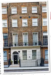  ?? ?? HERITAGE: The grand frontage of Henry’s Townhouse in Marylebone