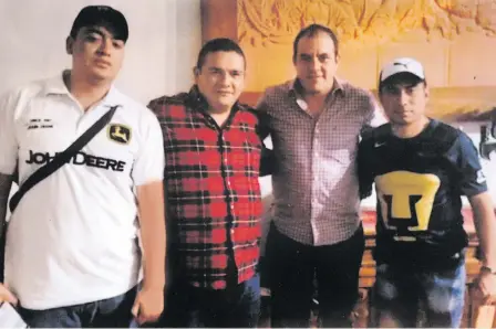  ?? ESPECIAL ?? Irving Solano, Homero Figueroa, Cuauhtémoc
Blanco y Raymundo Isidro Castro Santiago