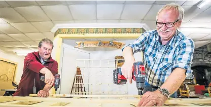  ?? Picture: Mhairi Edwards. ?? Brechin Men’s Shed secretary Gordon Strachan and chairman Bill Pennycook.