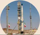  ??  ?? Il lancio.
Il nuovo missile iraniano in grado di trasportar­e un satellite