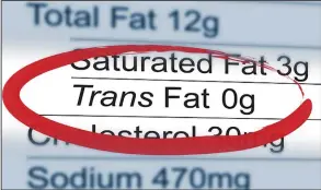  ?? File photo ?? Says Michael Jacobson, the former executive director of the nonprofit Center for Science in the Public Interest: “The eliminatio­n of artificial trans fat from the food supply represents a historic and long-fought victory for public health. Ridding the...