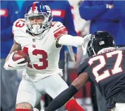  ?? JOHN BAZEMORE THE ASSOCIATED PRESS ?? This week’s affair between Odell Beckham’s Giants and the Atlanta Falcons was a prime example of the new Monday Night Football trying too hard.