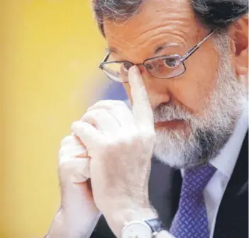 ??  ?? ► Mariano Rajoy, ayer en la sesión del Senado en Madrid.