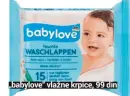  ??  ?? „babylove“vlažne krpice, 99 din