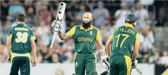 ?? PICTURE: GETTY IMAGES ?? THE LAST STAND: Hashim Amla scored a determined century for the Proteas in yesterday’s third ODI against Australia. His efforts were for naught though as the Aussies beat an erratic South Africa comprehens­ively by 73 runs to take a 2-1 lead in the five...