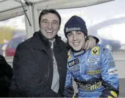  ??  ?? Adrián Campos, junto a Fernando Alonso cuando corría con Renault