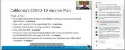  ?? JAMES HERRERA — MONTEREY HERALD ?? The first Monterey County informatio­nal town hall on COVID-19 vaccines quickly met its limit on zoom of 500 participan­ts before people found it on its YouTube channel.