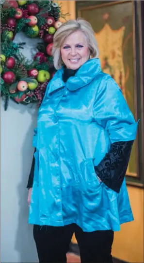  ?? WILLIAM HARVEY/TRILAKES EDITION ?? Pam Cox of Benton was recently honored as the 2017 Style Icon at the Festival of Fashion presented by the CARTI Auxiliary during the 41st Festival of Trees event. Cox, who is the business manager at Fiser Tractor in Alexander, is a past president of...