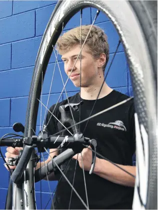  ?? PHOTO: GREGOR RICHARDSON ?? Gearing up . . . Kees Duyvesteyn checks his bikein preparatio­n for his Tour of Southland debut tomorrow.