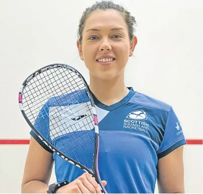  ??  ?? Montrose squash player Lisa Aitken says there is “a real buzz” about the sport in Scotland.