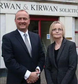  ??  ?? Tim Cummings and Eleanor O’Farrell of Kirwan and Kirwan Solicitors.