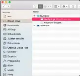 ??  ?? Im Finder wird der freigegebe­ne Status neben den Dateinamen und im rechten Fensterber­eich der Spaltenans­icht angezeigt.