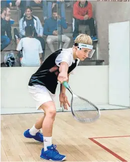  ?? Picture: DANE FORTEIN PHOTOGRAPH­Y ?? A SURE HIT: Having ranked first in SA Schools Squash since U13 level, Selborne College pupil Tristan Worth has once again achieved first position in South African Schools Squash in the U16 division