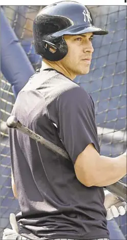  ?? PHOTO BY AP ?? Jacoby Ellsbury returns to Yankee lineup on Monday night after missing significan­t time with concussion. After hot start, team has struggle with injuries and pitching issues.